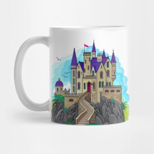 Fantasy gothic medieval fortress. Mug